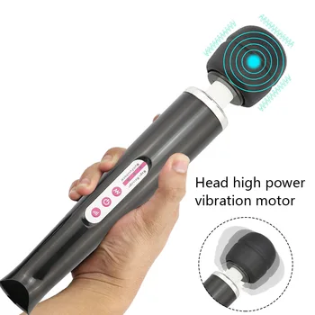 Super Jaudīgu 10 Ātrumu Liels Vibrators Burvju Nūjiņu AV Massager Stick USB Uzlādes Vibrators Klitora Stimulators Seksa Rotaļlietas Sievietēm