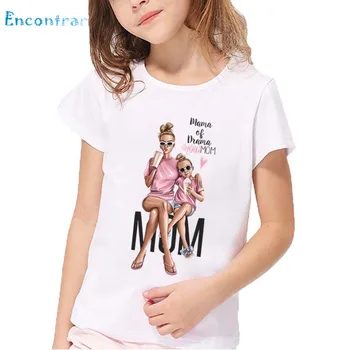 Super Mamma un Meita Princese Drukāt, Bērnu T krekls Bērniem Vogue Māmiņa ir Mīlestība Drēbes Zēniem/Meitenēm Vasaras Bērnu T-krekls,oHKP5281