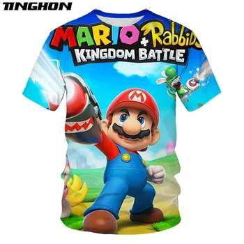 Super Mario Jaunu Modes Harajuku 3D Pilnībā Iespiests T-krekls Vasaras Topi Vīrieši Sievietes Hiphop Gadījuma Plus Izmērs XS 6XL 7XL 04