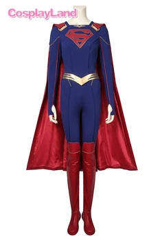 Supergirl Cosplay Tērpu Modes Halloween Puse Kostīmi Supergirl Sezona 5, Kara Zor -El Apģērbs Supervaronis Cosplay Piederumi