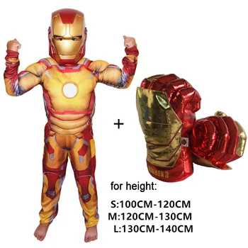Supervaronis Bērniem Muskuļu Pontons Cosplay Kostīmi Apģērbi Cimdi Ar Bērna Super Varonis dzelzs Vīrs ironman Bērnu Dienas Dāvanu