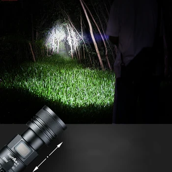 SupFire Lukturīti Linterna LED Lukturītis T6 2000lm Zoomable Lanterna 5 Režīmi A2 USB 18650 Zibspuldzes Gaismas Avārijas Gaismas BBQ Gaismas