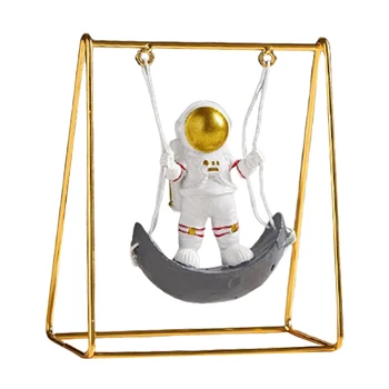 Sveķu Astronauts Statuetes Spaceman par Sparā Statuja Savākt Ornaments Skulptūra