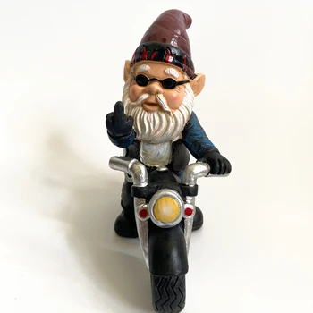Sveķu Gnome Statuja Izjādes motociklu Ziemassvētku Saģērbt DIY Dārza Sveķu Rūķis Santa Claus Mājas Dekoru Rotājumi Dzimšanas dienas dāvanas