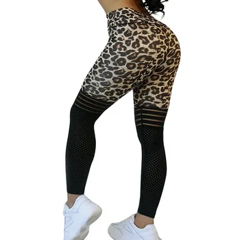 SVOKOR Sexy Leopard Legging Augsta Vidukļa Sporta Sieviešu Fitnesa Stulpiņi Acs Raibs Elsas Push Up Treniņu Jeggings