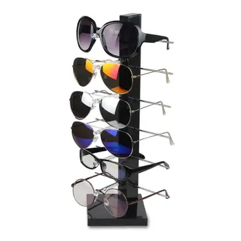 SZanbana Modes Dizaina 6 Pāri Melnā, Saulesbrilles, Brilles Rāmis Plaukts Briļļu Skaitītājs Turētājs Displejs Stāvēt Displeja Turētājs
