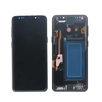 Sākotnējā AMOLED LCD Samsung Galaxy S9 Displejs G960 G960F G960U G960A SM-G960F/DS Lcd Displejs, Touch Screen Digitalizēt Montāža