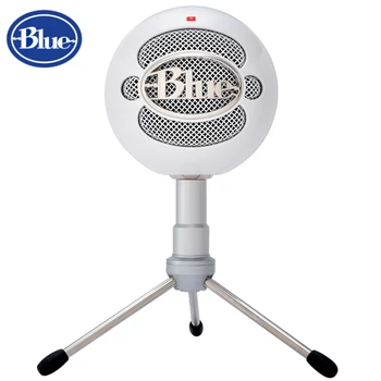 Sākotnējā Blue Snowball LEDUS Kondensatora Mikrofons ar Datoru, Cardioid baltā krāsā