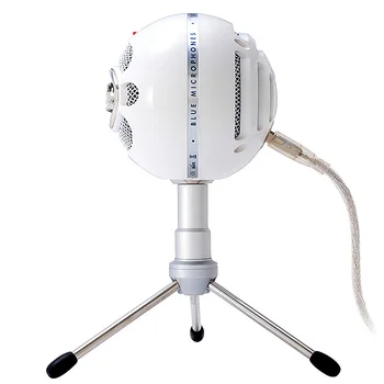 Sākotnējā Blue Snowball LEDUS Kondensatora Mikrofons ar Datoru, Cardioid baltā krāsā