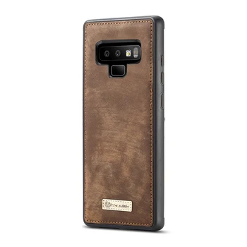 Sākotnējā CaseMe Bulit-in Magnēts Vintage Ādas + Soft TPU Aizmugurējo Vāciņu, Silikona Case For Samsung Galaxy Note 9 Telefonu Gadījumos Note9
