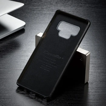 Sākotnējā CaseMe Bulit-in Magnēts Vintage Ādas + Soft TPU Aizmugurējo Vāciņu, Silikona Case For Samsung Galaxy Note 9 Telefonu Gadījumos Note9