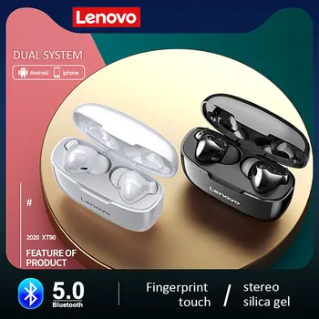 Sākotnējā Lenovo Bluetooth Bezvadu Austiņas in-ear Austiņas Trokšņu Samazināšanas Hifi Stereo bass sporta austiņas iPhone Xiaomi