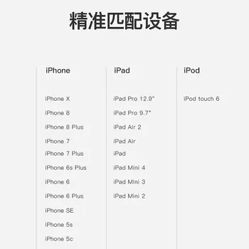 Sākotnējā MFI sertificēts zibens uzlādes kabelis priekš iPhone xs max xr x 8 7 6 plus 5 ipad lādētāju, 8 pin usb kabelis, īsā 0,3 m 2.4.