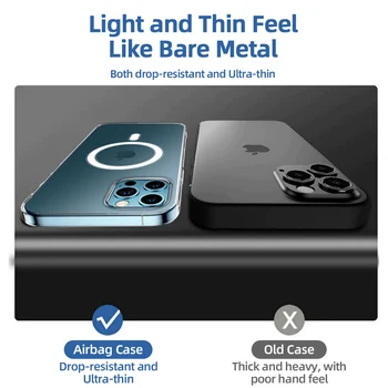 Sākotnējā Mgnetic Bezvadu Lādēšanas Magsafe Lietā par iPhone 12 Pro Max iPhone 12 Mini Caurspīdīga Akrila Būtiska iPhone 11