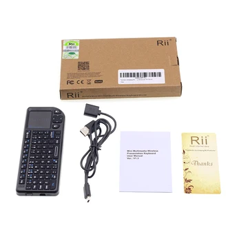 Sākotnējā Rii Mini X1 portugāles Mini Bezvadu Tastatūra ar Peli, Skārienpaliktni, Android TV Box Mini PC Set Top Box 2.4 GHz