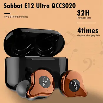 Sākotnējā Sabbat E12 Ultra TWS Qualcomm QCC3020 BT5.0 Aptx Bezvadu Austiņas Sporta HiFi Stereo Earbuds Trokšņa Samazināšanas Austiņas