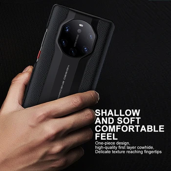 Sākotnējā Spogulis Smart Touch View Īstas Ādas Pārsegs Aizsargā Segumu Huawei Mate 40RS Logu Triecienizturīgs Gadījumā Mate40 RS