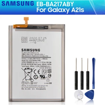 Sākotnējā Tālruņa Akumulatora EB-BA217ABY Samsung Galaxy A21s Nomaiņa Akumulatora 5000mAh KN(Izcelsmes) Batterie De Rechange