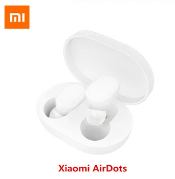 Sākotnējā Xiaomi AirDots Jaunatnes Bluetooth5.0 TWS Austiņas Pieskarieties Vadības Mi Austiņas Ar Uzlādes 6.5. ielikums g Brīvroku AIControl Balts