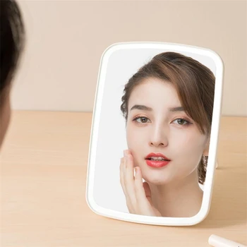 Sākotnējā Youpin Jordānija Judy Saprātīga Portatīvo Aplauzums Spogulis Darbvirsmas LED Light Portatīvo Salokāmo Gaismas Spogulis Kopmītnē Desktop