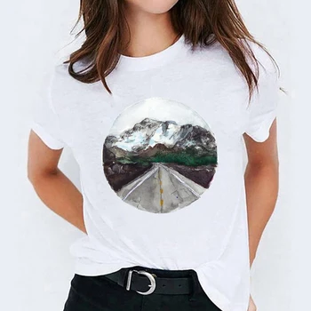 T-krekli, Tops Sievietēm, Akvarelis, Drukāšanas Gudrs Tendenci Apģērba Izdrukāt Lady Sieviešu Grafiskais T Krekls Dāmas Sieviešu Tee T-Krekls