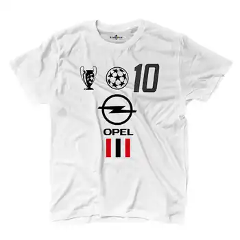 T Krekls Futbola T-krekls Vintage Rui Milānas Coast 10 Sezonas 02-03 Čempions 2 S Balts