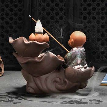 T Radošo Sālsūdenim Vīraka Turētājs Zen Keramikas Mūks Komplekts Lotus Degļu Vīraka Kociņi Bāzes Tējnīcu Rotājumi Mājas Dekoru