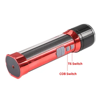 T6 led lukturīti, Super Spilgti lāpu pārnēsājamu USB lādējamu Lanterna power bank 7 režīmi zoomable ūdensizturīgs āra kempings