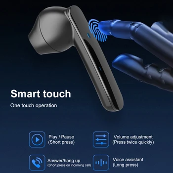 T6 TWS Bluetooth Austiņas Bezvadu Headphon 300mAh Uzlādes Lodziņā Sporta Ūdensizturīgs Ciparu displejs Earbuds Austiņas Ar Mic