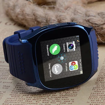 T8 1.54 collu skārienjutīgais Ekrāns, Bluetooth Smart Watch Atbalsta SIM Karte, 2.0 MP Kamera Miega Monitors Atbildēt uz Zvanu Pedometrs rokas Pulkstenis
