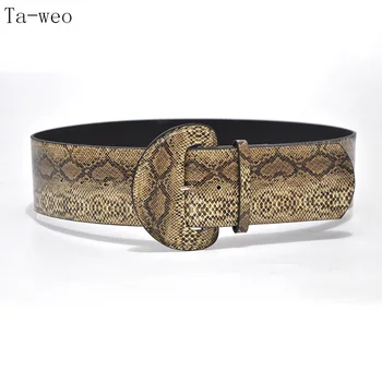 Ta-weo Modes Retro Python Modelis Mākslīgās Ādas Plata Josta Sieviešu Snake Modelis Populārs Apdares Cummerbunds