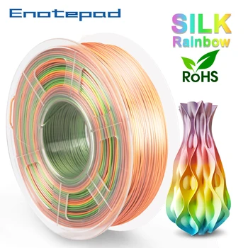 TAA ZĪDA RainbowColor 1,75 mm Enotepad 3DPrinter Pavedienu nav Burbulis Pielaide+/-0.02 mm Ar Vakuuma Iepakojumā ForDIY, Krāsošana