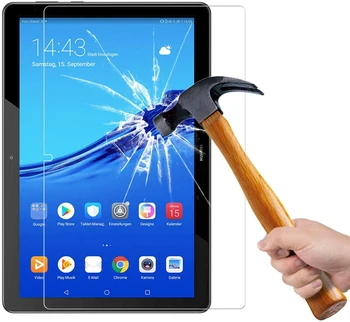 Tablete Rūdīta Stikla Ekrāna Aizsargs Vāks Huawei MediaPad T5 10 10.1 Collu Acu Aizsardzība, Anti-pirkstu Nospiedumu Rūdīts Filmu