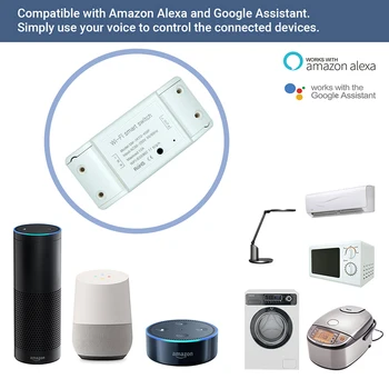Taimeris Bezvadu Tālvadības pults Darbojas ar Alexa, Google Home Smart Home 4Pieces/DIY WiFi Smart Gaismas Slēdzis Universālais Slēdzis