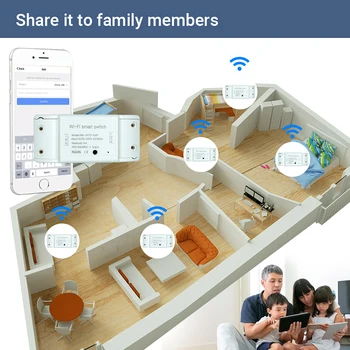 Taimeris Bezvadu Tālvadības pults Darbojas ar Alexa, Google Home Smart Home 4Pieces/DIY WiFi Smart Gaismas Slēdzis Universālais Slēdzis