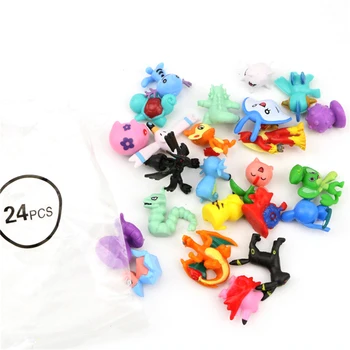 TAKARA TOMY 2,5 cm-3cm POKEMON skaitļi 144 dažādu stilu pikachu 24pieces/maiss jaunas lelles rīcības attēls rotaļlietas