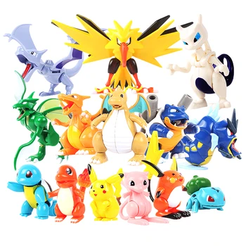 TAKARA TOMY Pokemones 144 gab. Dažādu Stilu 2.5-3cm Karstā Anime pokemon Rīcības Attēls Bērniem Ziemassvētku Dāvanas Halloween Modelis Rotaļlietas