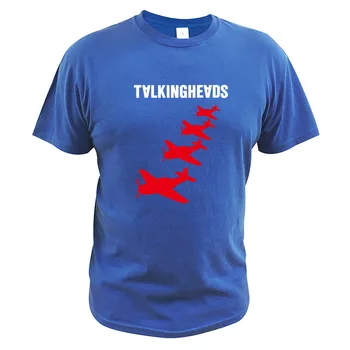 Talking Heads T Krekls Paliek Gaiši Lidmašīnas T Amerikāņu Rokgrupa Īsām Piedurknēm Kokvilnas t-veida krekls Piliens Kuģis