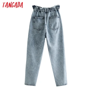 Tangada 2020. gadam, modes sievietēm zaudēt kaitējumu džinsa bikses garās bikses strethy viduklis kabatas, pogas sieviešu džinsa bikses 4M61