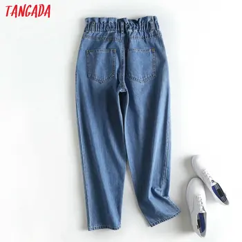 Tangada 2020. gadam, sievietēm, zils gadījuma džinsi, bikses garās bikses strethy viduklis kabatas rāvējslēdzēju zaudēt sieviešu bikses 2P14