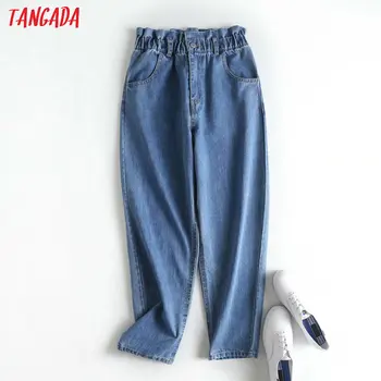 Tangada 2020. gadam, sievietēm, zils gadījuma džinsi, bikses garās bikses strethy viduklis kabatas rāvējslēdzēju zaudēt sieviešu bikses 2P14