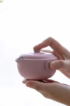 TANGPIN keramikas tējkanna gaiwan ar 3 teacups gaiwan tējas komplekti portatīvie ceļojumu tējas komplekti drinkware