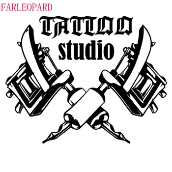 Tattoo Salons Istabas Interjeru Decal Tattoo Studio Mašīnas, Sienas Uzlīmes Logo Vinila Uzlīme Logā Noņemams Mākslas Rotājumi D20