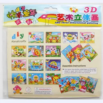 Tautas 3D Puzzle Rotaļlietas Bērniem 20 Modeļi Eva Putu Amatniecības Uzlīme DIY Bērnu Montessori Mācību Izglītības Rotaļlietas Bērniem 3-6 Gadu