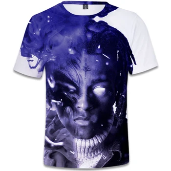 Tautas 3D T-Krekls Vīriešu Modes Iela, Kostīmu Hip Hop Stilā Nagiem Xxxtentacion 3D Drukas Vīriešu T-Krekls Top