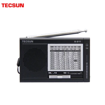 TECSUN R-911 Radio FM/ AM / SM (11 grupas) Vairāku Joslu Uztvērējs Broadcast Ar iebūvēto Skaļruni, Melnā un Zilā Lēti un Gaismas
