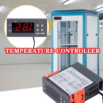 Temperatūras regulators Ciparu Termostats Thermoregulator Inkubators LED 10.A Apkures, Dzesēšanas STC-1000 12V / 24V/110-220VNew