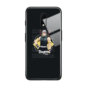 Tengen Uzui Kimetsu nav Yaiba Gludu, mīkstu silikona rūdīts stikls telefonu gadījumā vāka apvalku OnePlus 6 6T 7 Pro 7T