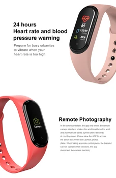 Termometrs M4 Pro Smart Joslā Ciparu Smartband Fitnesa Tracker Sirdsdarbības Ātrums, asinsspiediens Veselības Aproce Smart skatīties Vīrieši Sievietes