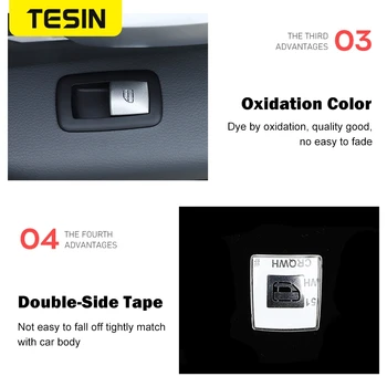 TESIN ABS Chrome Auto Logu Pacēlāja Slēdzis, Sequin Apdare Vāka Uzlīmes, Interjera Aksesuāri Dodge RAM 1500 2010+